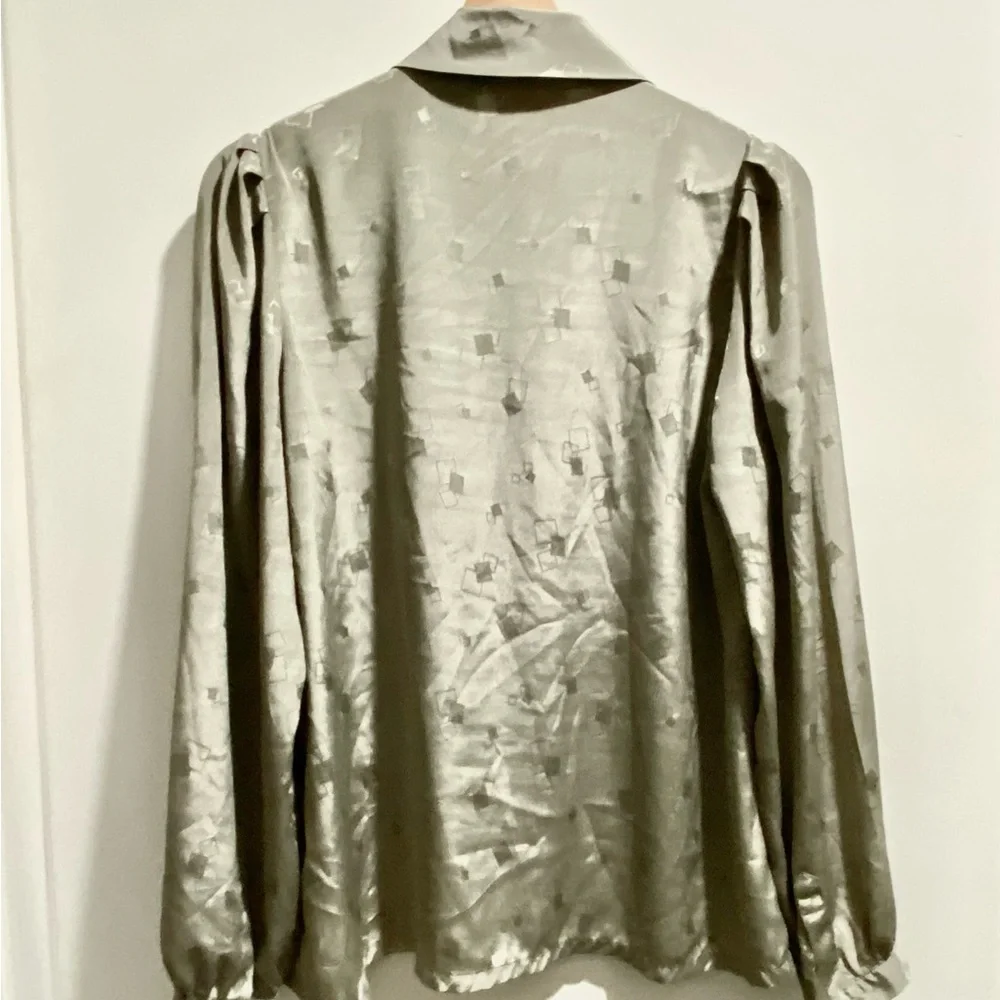 Vintage Feminine Office Secretary Whimsigoth Boho Fairy Grunge Boho Blouse L - Picture 2 of 8